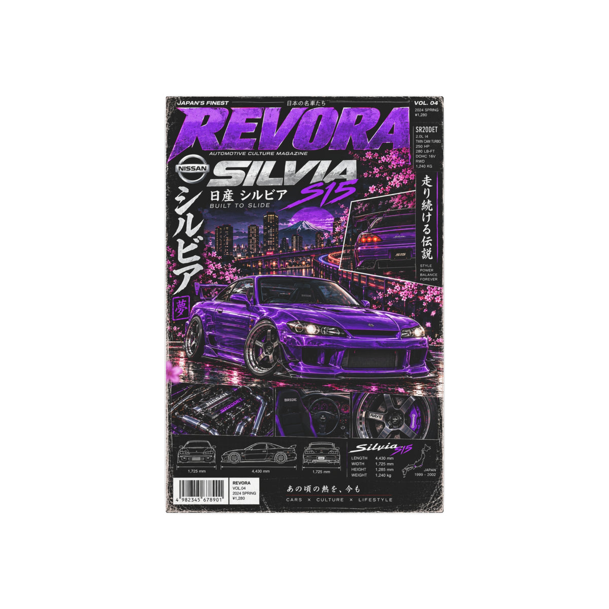 Nissan Silvia Metal Sign