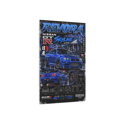 Nissan Skyline R34 Metal Sign