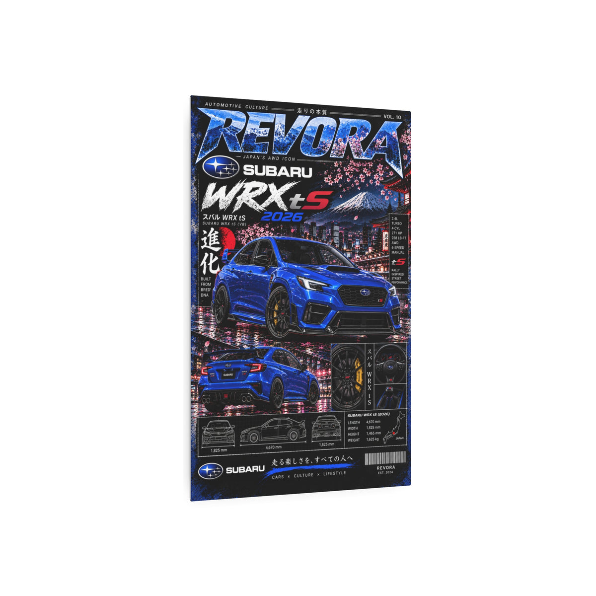 Subaru WRX STI Metal Sign