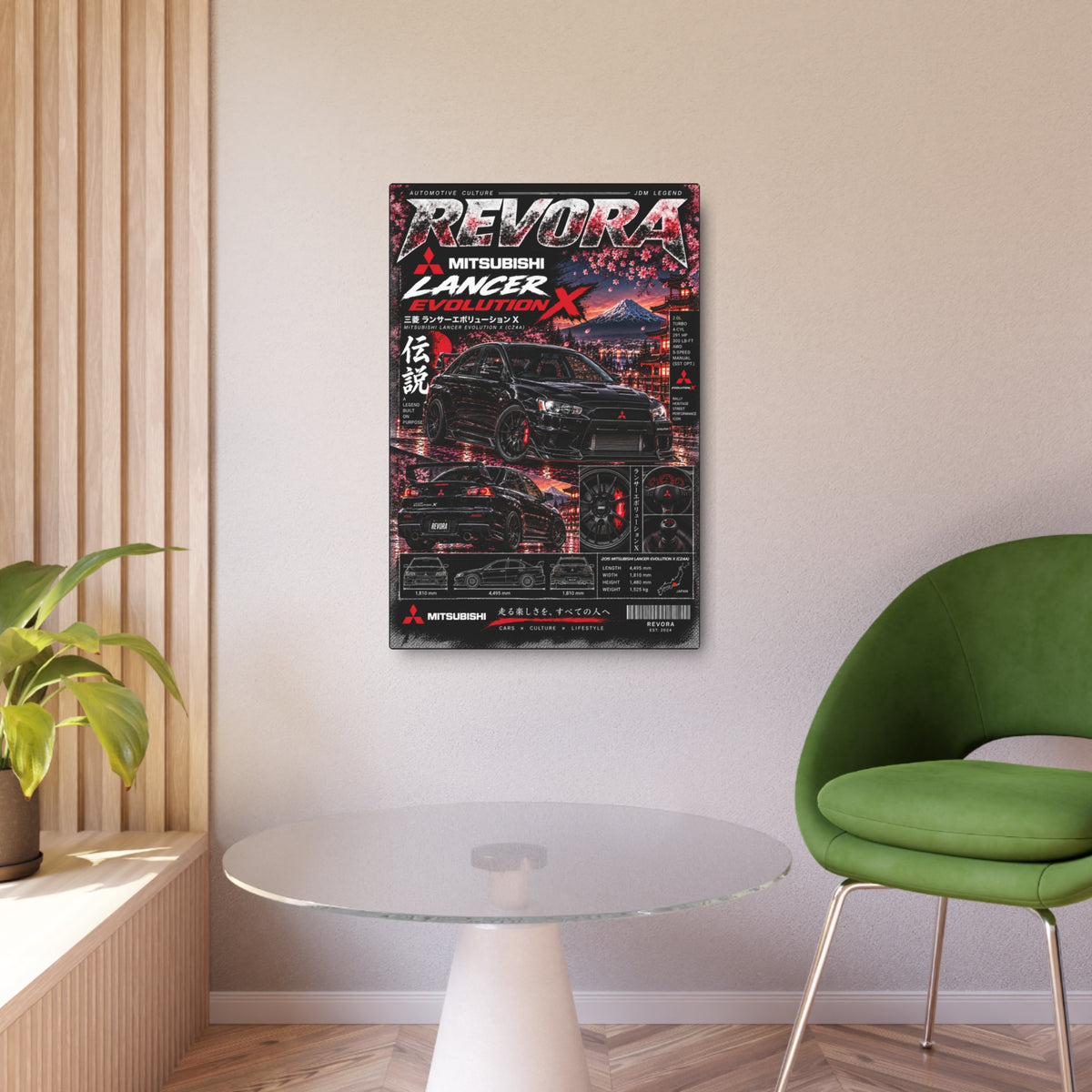 Mitsubishi Lancer Evo X Metal Sign