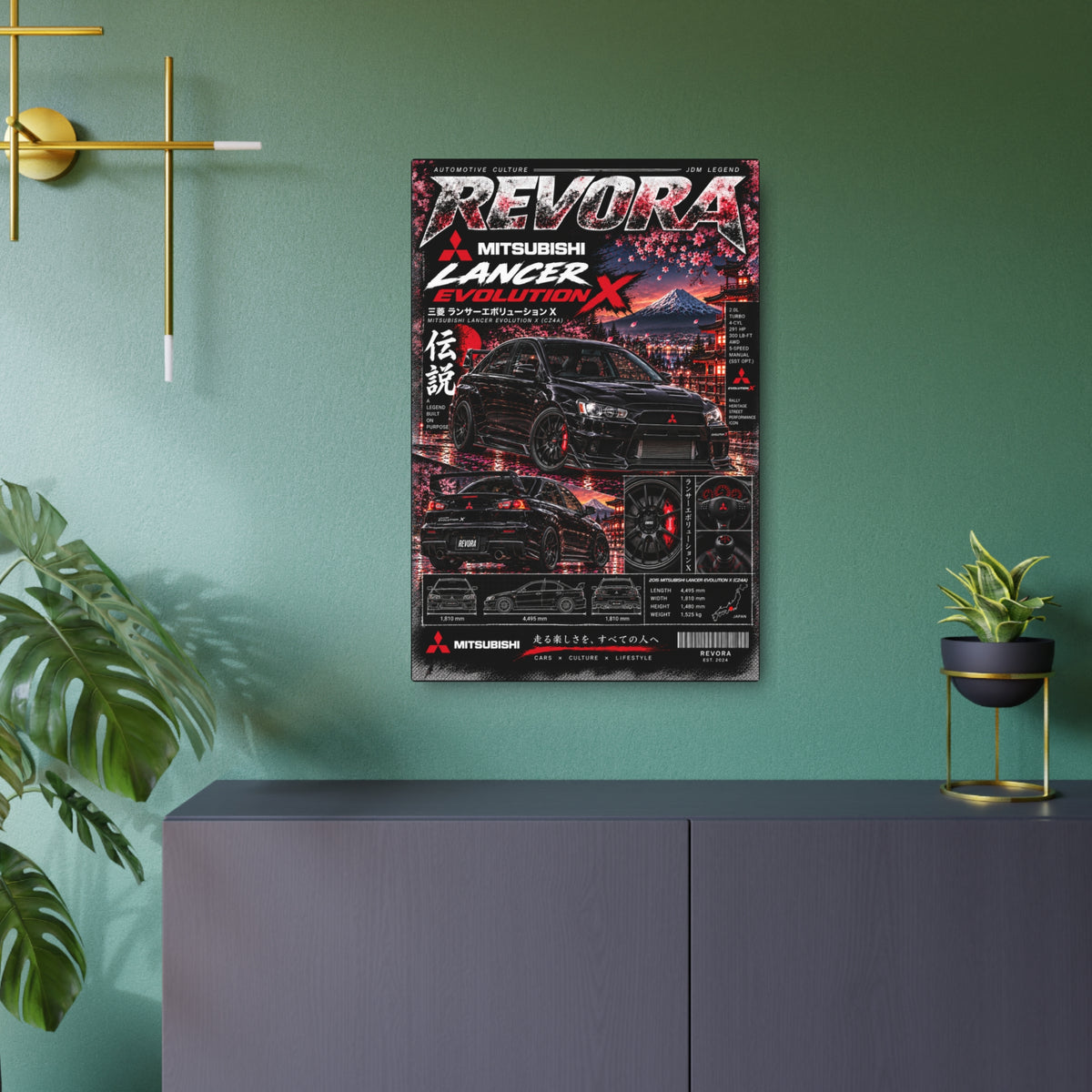 Mitsubishi Lancer Evo X Metal Sign